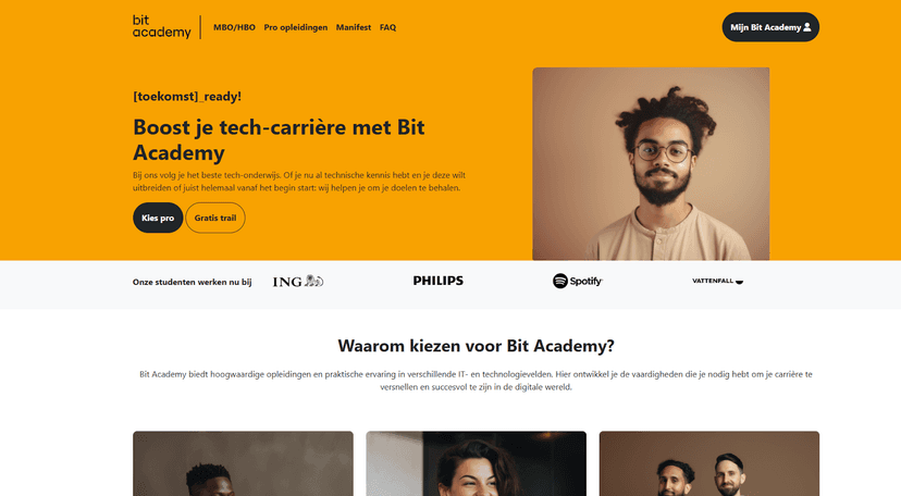 Bit Academy Website Clone (School Deepdive)